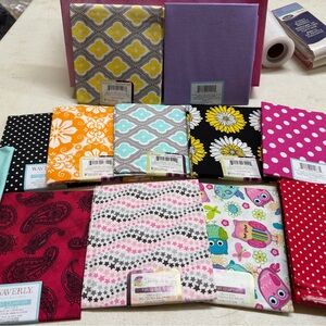 Assorted Cotton Fabric Fat Quarters - Bright Mixed Prints & crafting supplies